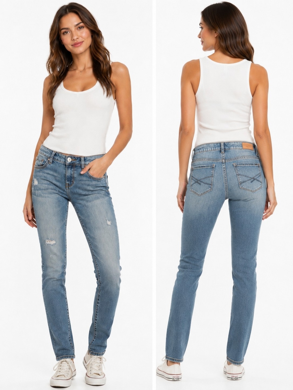 Aeropostale Light Blue Ankle Crop Straight Jeans